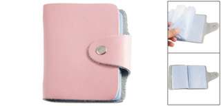 Textured Pink Faux Leather 52 Pcs Capacity Card Holder  