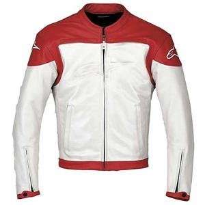    Alpinestars Ice Leather Jacket   3X Large/White/Red Automotive