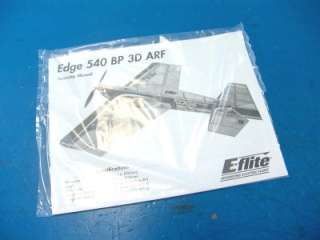 flite EDGE 540 BP 3D ARF Electric R/C RC Airplane Aerobatic EFL2600 