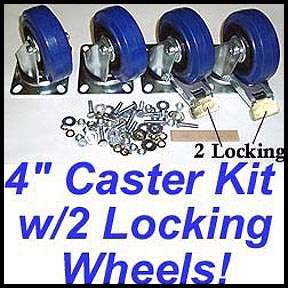 Casters   2 Locking For Our RACK CASES   Kit Form  