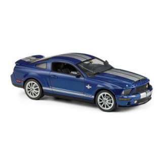 2008 FORD SHELBY GT 500 KR FRANKLIN MINT BLUE / SILVER RACING STRIPES 