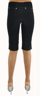 New Black & White Skinny Bermuda Jean Leggings XS XL  