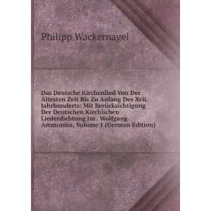   Ammonius, Volume 1 (German Edition): Philipp Wackernagel: Books