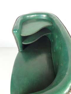 1930s Tufted Naugahyde Telephone Seat (06877)r  