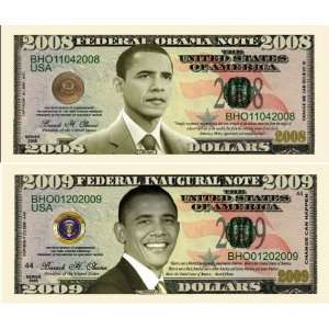   Bill & 1 2009 FEDERAL INAUGURAL NOTE 2009 Dollar Bill 