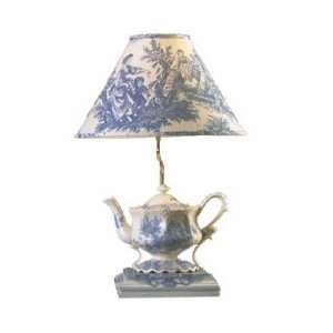  Blue Toile Teapot Lamp: Home Improvement