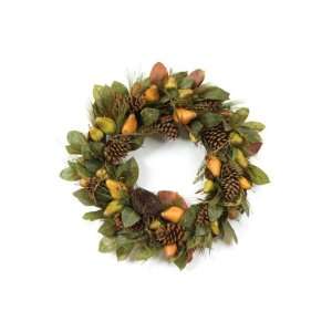  Winter Solace Artificial Magnolia Leaves & Pears Christmas 