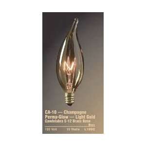 ADL 46343   15 watt 120 volt Candelabra Screw Base Transparent Gold 