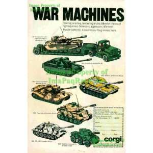  CORGI Die Cast War Machines M60 A1, Tiger MK I, Centurion 