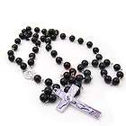 Hot Fashion Design Dolce Rosary Rosario Black Necklace Jesus Cross 