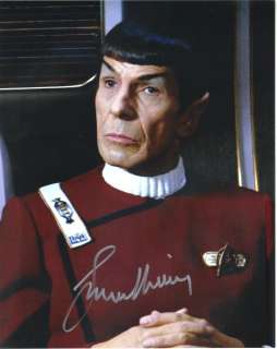 Leonard Nimoy Star Trek II The Wrath of Khan Mr. Spock Autographed 