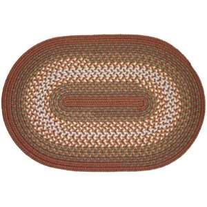   Indoor / Outdoor Rugs   Almond 4x6 Oval Braided Rug: Furniture & Decor