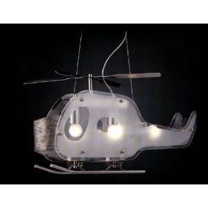 Elk Lighting 5056/3 Novelty 3 Light Chopper Chandelier Satin Nickel 