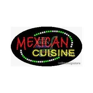 Mexican Cuisine LED Business Sign 15 Tall x 27 Wide x 1 Deep