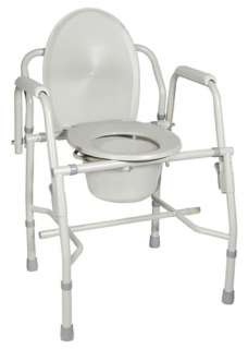 Drive KD Deluxe Steel Drop Arm Bedside Commode  