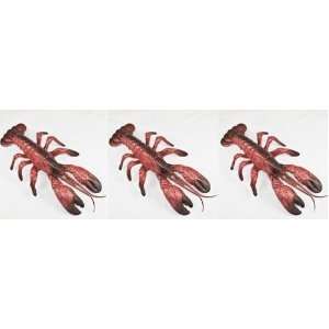  3 Hard Plastic LOBSTERS Decorations/LUAU/NAUTICAL PARTY 
