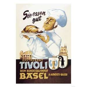 Restaurant Tivoli Basel Giclee Poster Print, 9x12 