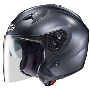   33 Open Face Motorcycle Helmet Anthracite Large L 954 564: Automotive