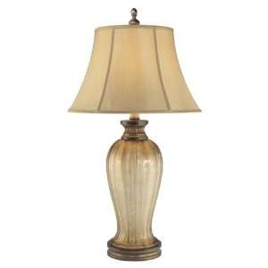   Patina Iron Table Lamp with Fabric Shade 4140 2 573: Home Improvement