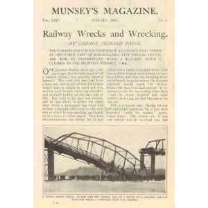  1901 Railway Wrecks Wrecking Trains Locomotives 