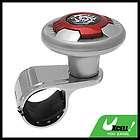Car Steering Wheel Aid Power Handle Knob Red Silvery