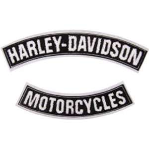  Harley Davidson Chenille Rocker Patch Set (5xlarge 