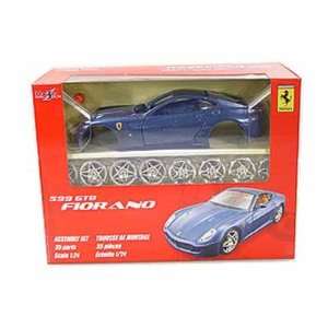  Ferrari 599 GTB Fiorano 1/24 Model Kit Metallic Blue: Toys 