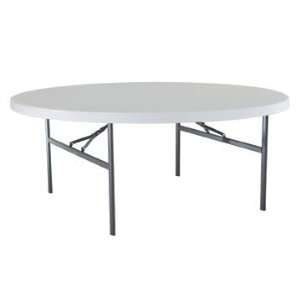   48 Round Commercial Folding Table, White, Seats 10: Home & Kitchen