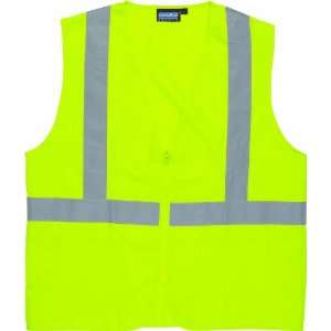 ERB 61710 S388Z Class 2 Zippered Solid Woven Safety Vest with Pockets 