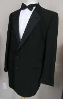 Joseph Abboud Notch Lapel Tuxedo Black 46L Wool 2 Button Perfect 