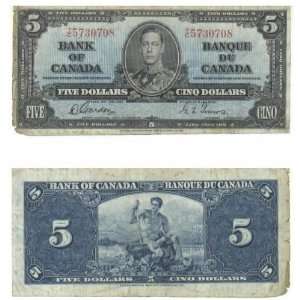  Canada 1937 5 Dollars, Pick 60b 
