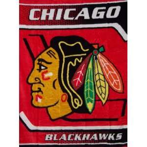   Chicago Blackhawks 60x80 Fleece Blanket   Chicago Blackhawks 60x80
