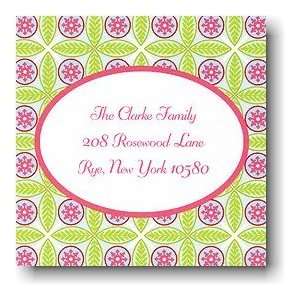  Boatman Geller Holiday Gift Stickers   Tile Pink And Green 