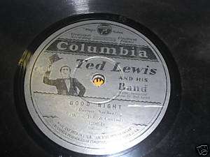 TED LEWIS COLUMBIA PICTURE LABEL 78 RPM RECORD 1296  