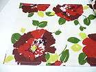 New cotton table runner red purple floral green lime leaves 13 x 72 