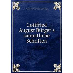  Gottfried August BÃ¼rgers sÃ¤mmtliche Schriften: Karl von 
