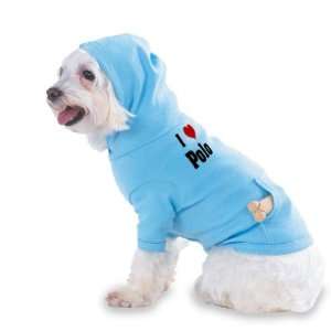  I Love/Heart Polo Hooded (Hoody) T Shirt with pocket for 