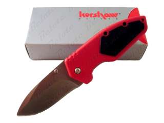 Kershaw Red Half Ton Folding Knife Plain Edge 1445 NEW  