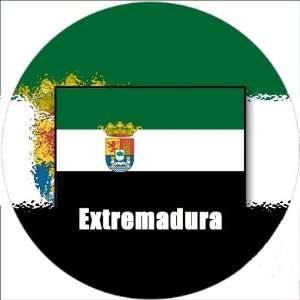  Pack of 12 6cm Square Stickers Extremadura Flag