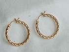 14K SOLID GOLD EARRINGS JEWELRY HOOPS over 1 2.5 GRAMS  