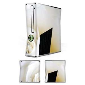  Design Skins for Microsoft Xbox 360 Slim   White Rose 