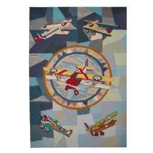 ZC Applique II Theme Childrens bedding Airplane extra small area rugs 