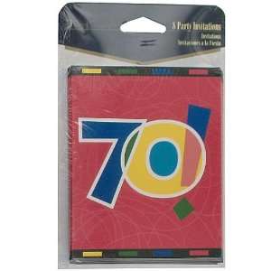 24 Packs of birthday party 70th 8 count invitations/envelopes  