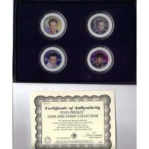  Set of Four Elvis Presley Colorized State Quarters Special 