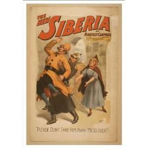   Poster (M), The new Siberia by Bartley Campbell