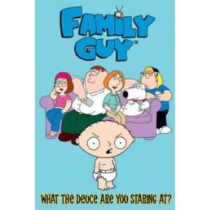 Family Guy (What the Deuce Are You Staring At?) Black Wood Mounted TV 