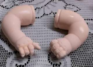 Ceramic Shop Porcelain New Born Baby Doll Parts 1 full set 1 missing 