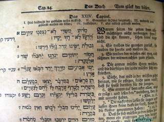 Rare Martin Luther Evangelist German Hebrew Bible 1741  
