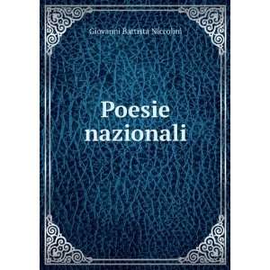  Poesie nazionali Giovanni Battista Niccolini Books