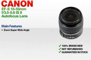 Canon EF S 18 55mm f/3.5 5.6 IS II Autofocus Zoom Super Wide Angle 